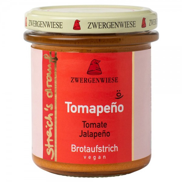Crema tartinabila vegetala Tomapeno cu rosii si ardei Jalapeno bio Zwergenwiese